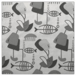 Black &amp; White Atomic Pattern Fabric