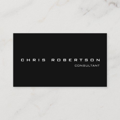 Black White Attractive Charming Business Card