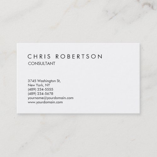 Black White Attractive Charming Business Card