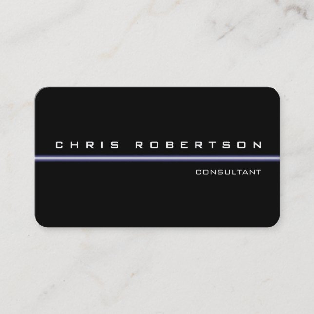 Black White Attractive Charming Business Card (Front)