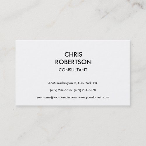 Black White Attractive Professional Business Card
