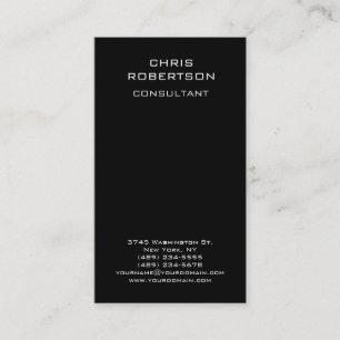 Black White Attractive Vertical Chic Business Card