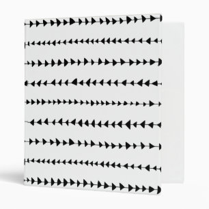 Black White Aztec Arrows Pattern Binder