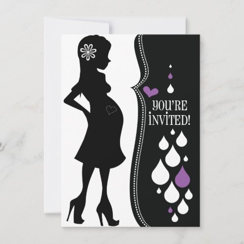 Black &amp; White Baby Shower Invite