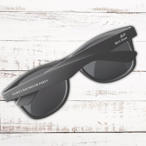 Black White Bachelor Party Best Man  Sunglasses