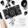 Black & White Baking & Cooking Utensil Bakery Business Card