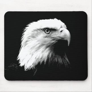Black & White Bald Eagle Mouse Pad