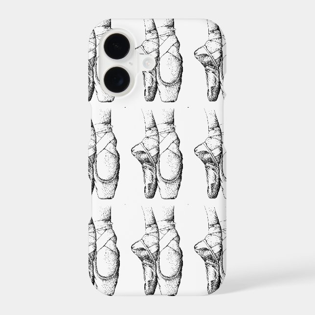 Black & White Ballet Slipper Case-Mate iPhone Case (Back)