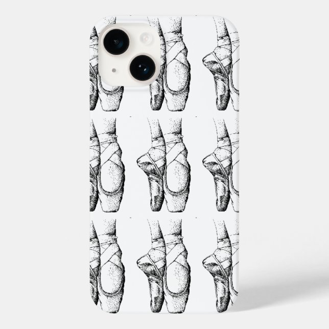 Black & White Ballet Slipper  Case-Mate iPhone Case (Back)