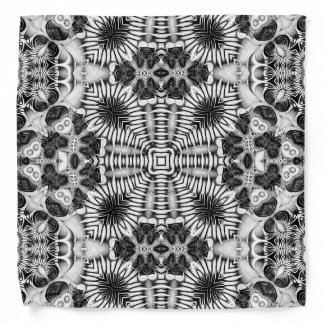 Black+White Bandana Tribal Weave Pattern V5