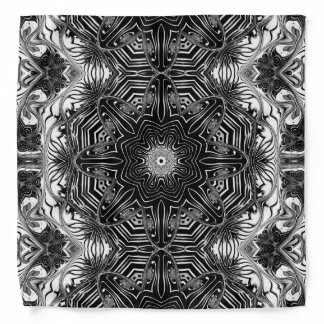 Black+White Bandana Tribal Weave Pattern V6
