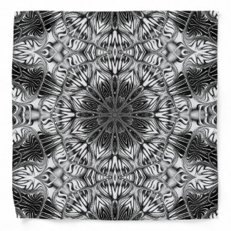 Black+White Bandana Tribal Weave Pattern V7