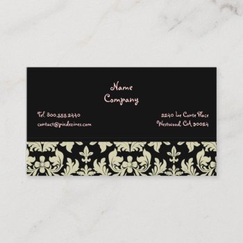Black White Baroque Design ~ Ashbrown Background Business Card by Create_Business_Card at Zazzle