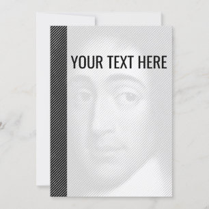 Black White Baruch Spinoza Portrait Announcement