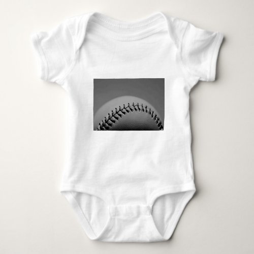 Black  White Baseball Baby Bodysuit