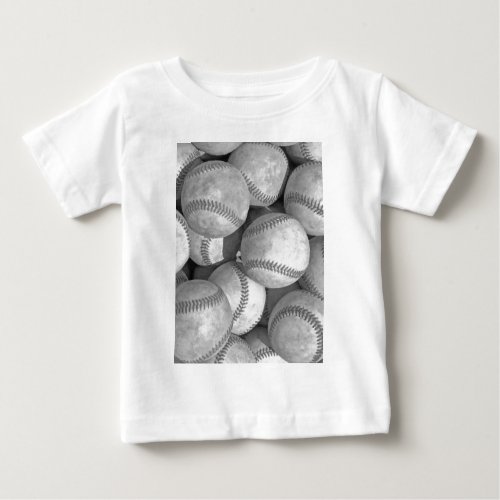 Black  White Baseball Baby T_Shirt