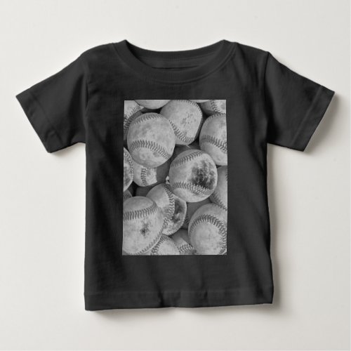 Black  White Baseball Baby T_Shirt