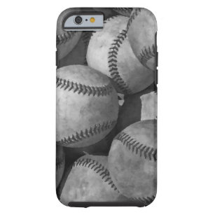 Black & White Baseball Tough iPhone 6 Case