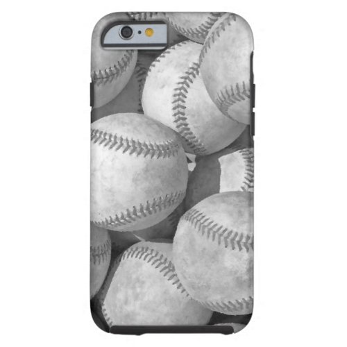 Black  White Baseball Tough iPhone 6 Case