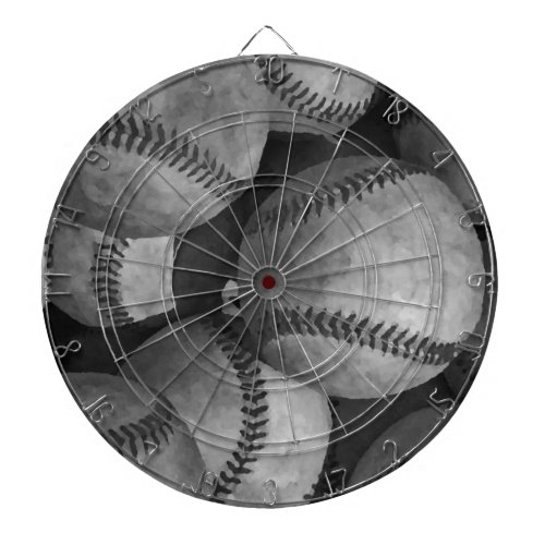 Black  White Baseball Dart Board