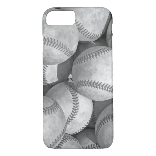 Black  White Baseball iPhone 7 Case