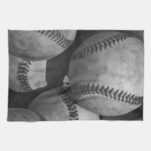 Black & White Baseball Kitchen Towel