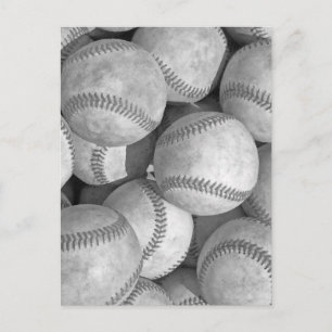 Black & White Baseball Postcard