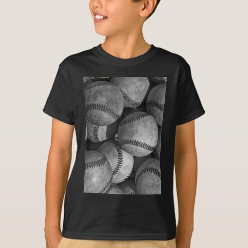 Black  White Baseball T_Shirt