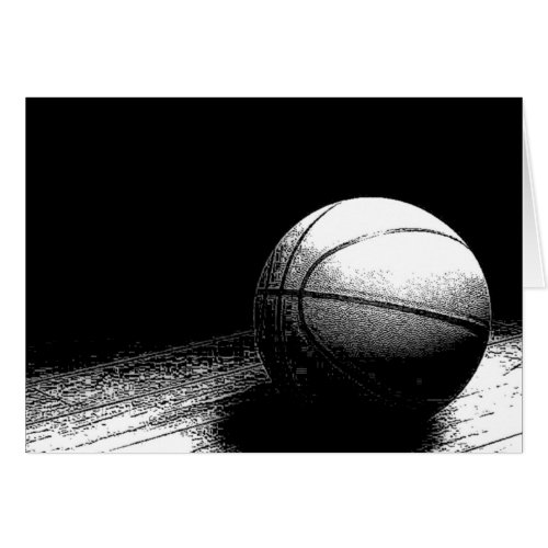 Black White Basketball Art