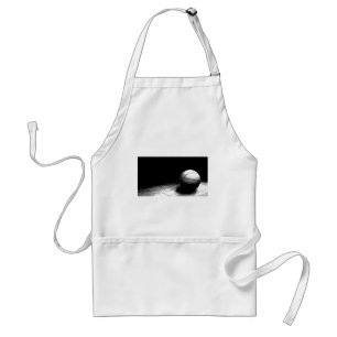 Black White Basketball Art Adult Apron