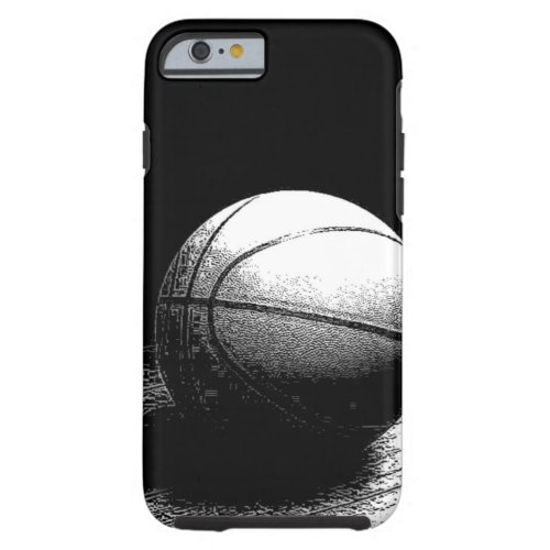 Black White Basketball Art Tough iPhone 6 Case