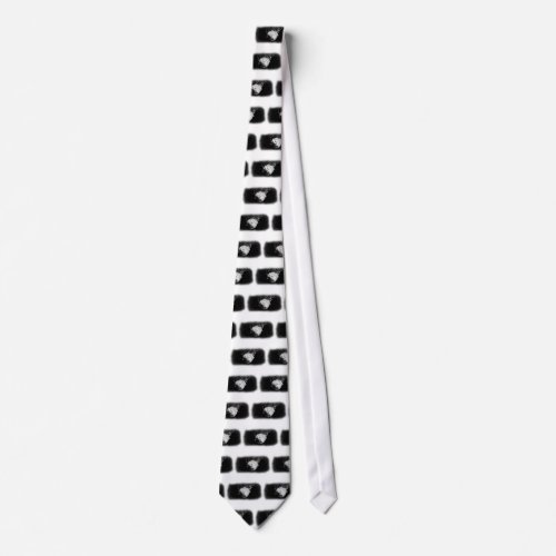 Black  White Basketball Art Neck Tie