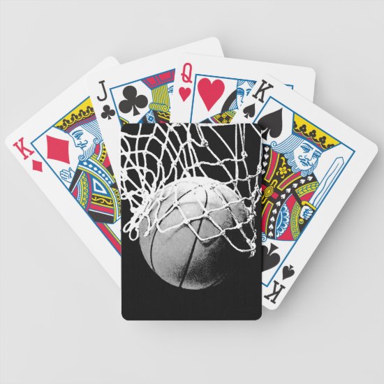 Black & White Basketball Bicycle Playing Cards