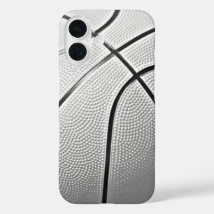 Black & White Basketball iPhone 16 Case