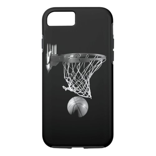 Black  White Basketball iPhone 87 Case