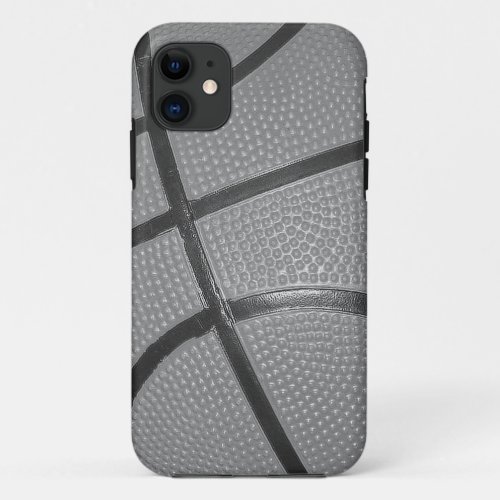 Black  White Basketball iPhone 11 Case