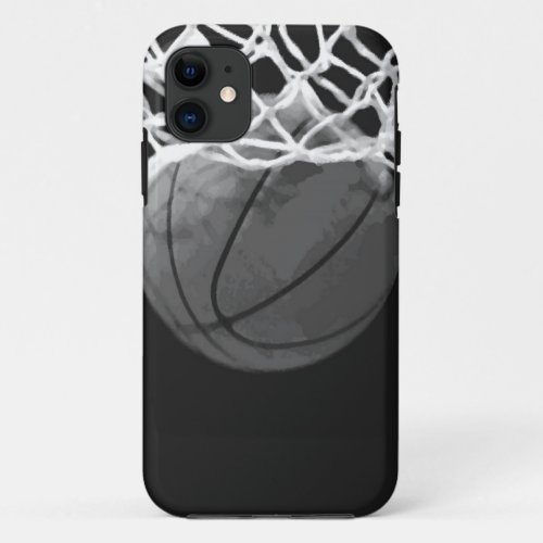 Black  White Basketball iPhone 11 Case