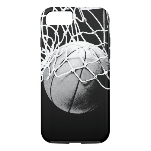 Black  White Basketball iPhone 87 Case