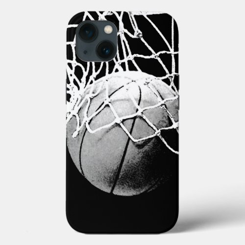 Black White Basketball iPhone 13 Case