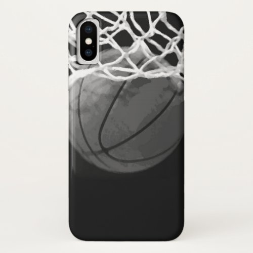 Black  White Basketball iPhone X Case