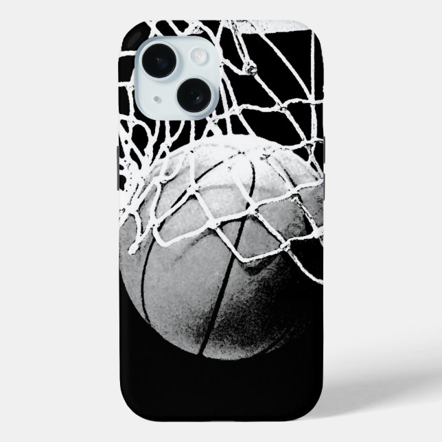 Black White Basketball Case-Mate iPhone Case (Back)