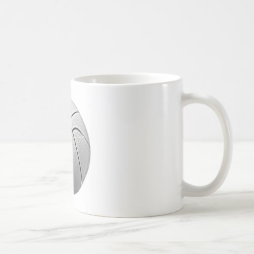 Black  White Basketball Coffee Mug