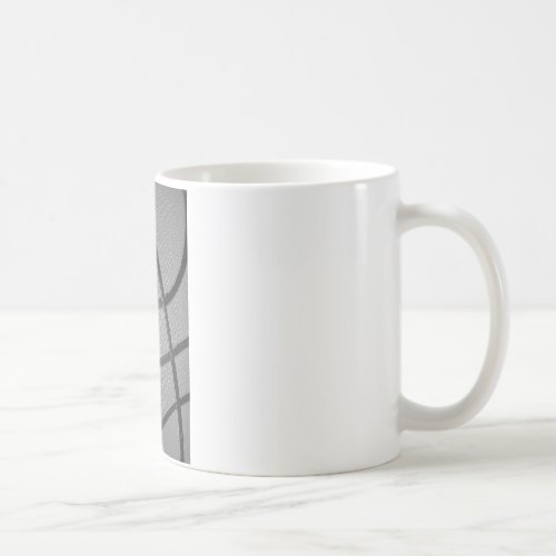 Black  White Basketball Coffee Mug