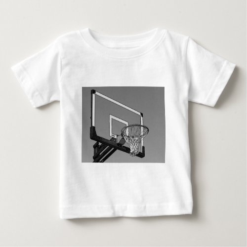 Black  White Basketball Hoop Baby T_Shirt