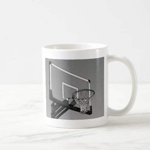 Black  White Basketball Hoop Coffee Mug