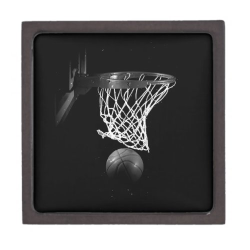 Black  White Basketball Jewelry Box