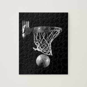 Black & White Basketball Jigsaw Puzzle