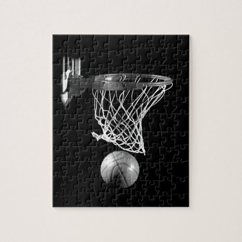 Black  White Basketball Jigsaw Puzzle