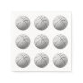 Black & White Basketball Napkins