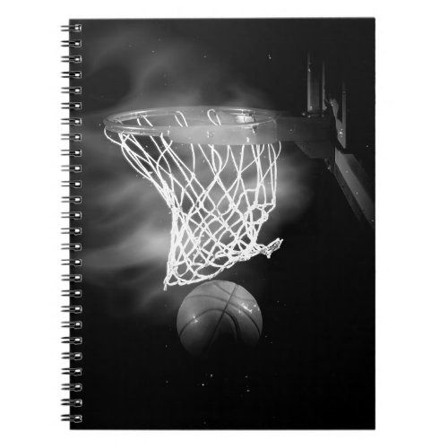 Black  White Basketball Notebook